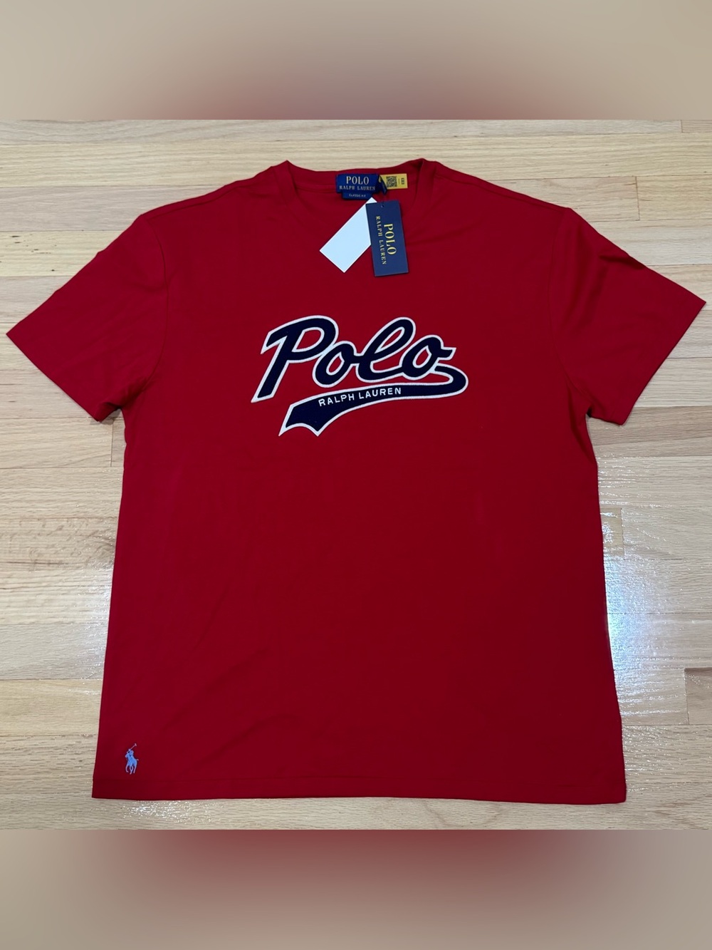 Polo Ralph Lauren Men s Classic Fit Stitched Embossed Pony T-Shirt Red NWT M-XL